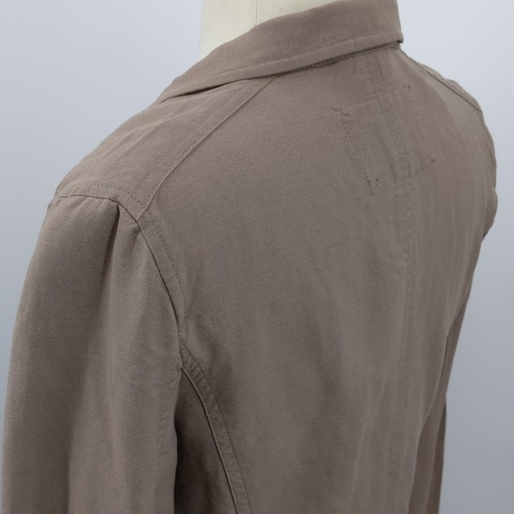 Poetry tan viscose/linen/cotton blazer-sz 2 - Picture 5 of 8
